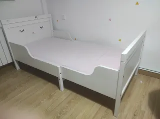 Cama infantil blanca Sundvik