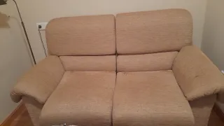 Sofá cama 2 plazas tela beige