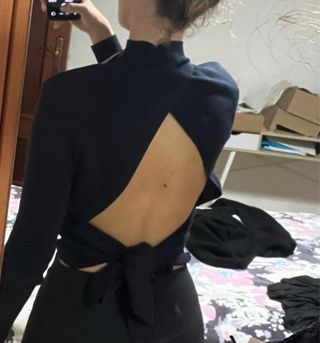 Jersey Zara Espalda Cruzada Azul marino