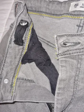 Pantalón Vaquero Desgastado Niño Gris