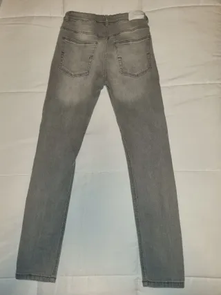 Pantalón Vaquero Desgastado Niño Gris