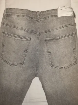 Pantalón Vaquero Desgastado Niño Gris