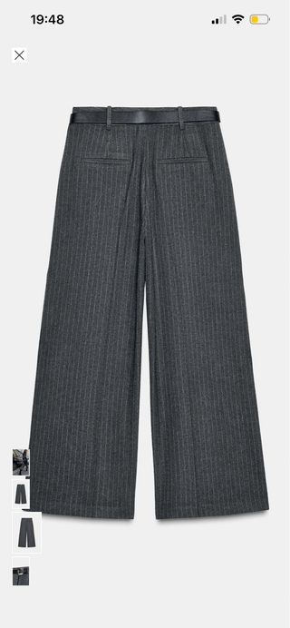 Pantalón culotte Zara gris