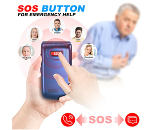 Cellulare Flip Blu Tasti Grandi SOS