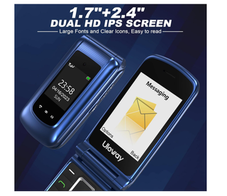 Cellulare Flip Blu Tasti Grandi SOS