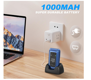 Cellulare Flip Blu Tasti Grandi SOS