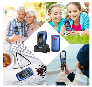 Cellulare Flip Blu Tasti Grandi SOS