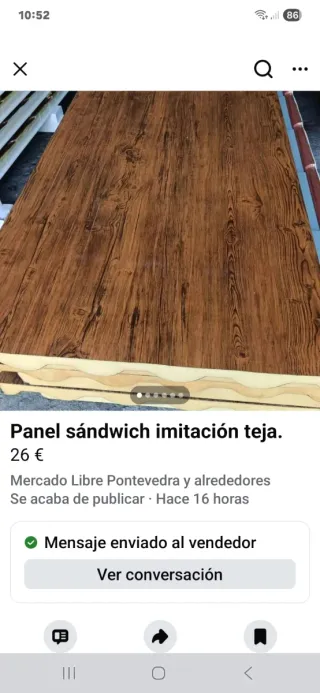 Panel sándwich imitación teja vieja