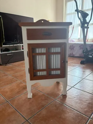 Conjunto mesita noche, escritorio y cabecero forja