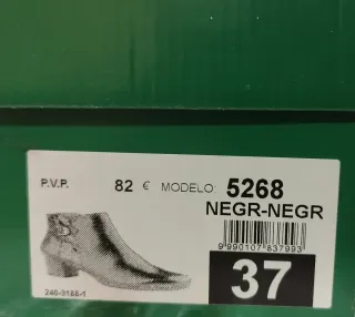 Botines Pitillos Negros Talla 37