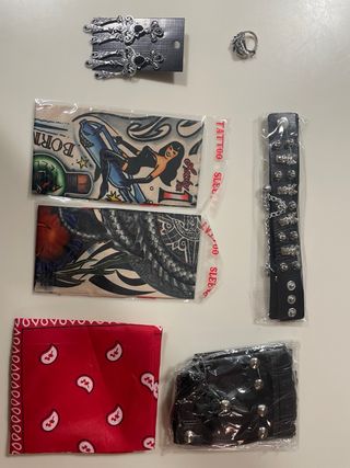 Accesorios disfraz heavy rock punk