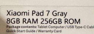 Tablet Xiaomi Pad 7 11.2 256GB/8GB Gris