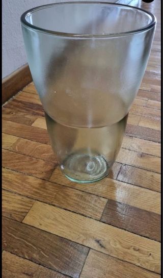 Jarrón de vidrio mate 30cm