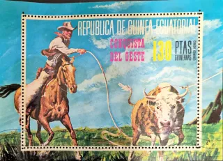 Sello Conquista del Oeste Guinea Ecuatorial