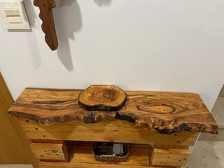 Recibidor madera olivo y palet