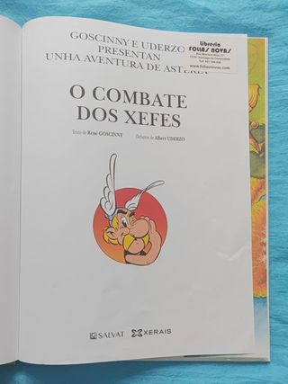 Cómic Astérix ”O Combate dos Xefes” Nº 7-Tapa Dura