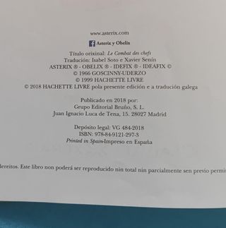 Cómic Astérix ”O Combate dos Xefes” Nº 7-Tapa Dura