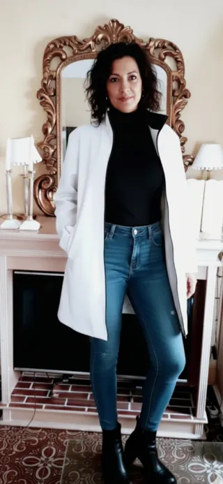 Abrigo tres cuartos polar impermeable