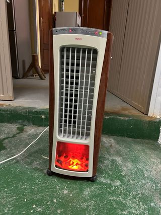 Estufa SOGO electrónica beige y marrón