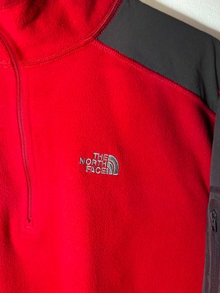 The North Face Fleece 1/4 Zip Pullover Jacket Red