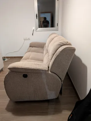 Sofá 3 plazas beige