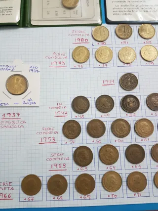 Lote Billetes y Monedas España Pesetas