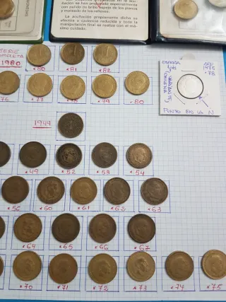 Lote Billetes y Monedas España Pesetas