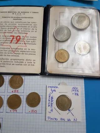 Lote Billetes y Monedas España Pesetas
