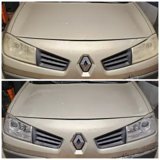 Pulido faros de coche con polimero liquido