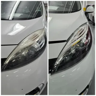 Pulido faros de coche con polimero liquido