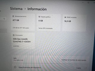 Portátil Gaming MSI GF63 12VE