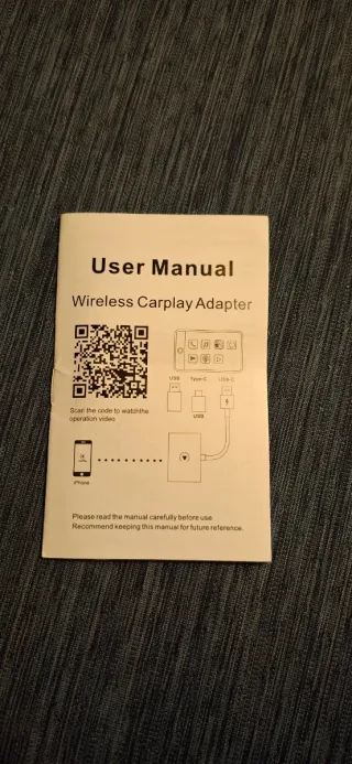 Adaptador CarPlay Negro Fibra Carbono