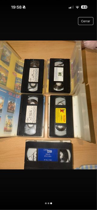 Lote 5 Películas VHS Animadas No se si funcionan