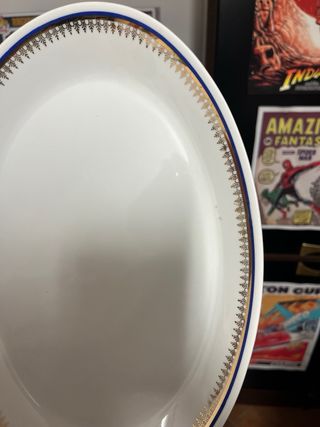 Set 2 Vassoi Porcellana Boheme Blu Oro