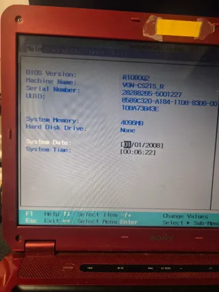 Sony Vaio PCG-3E1M Rojo