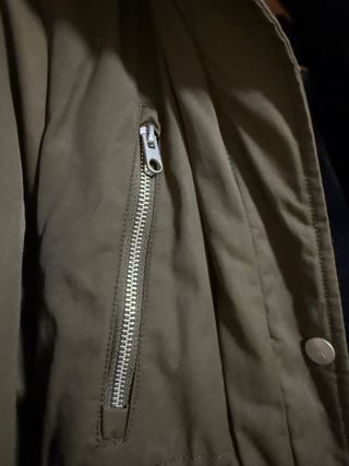 Parka Zara niña verde militar T.13-14 años