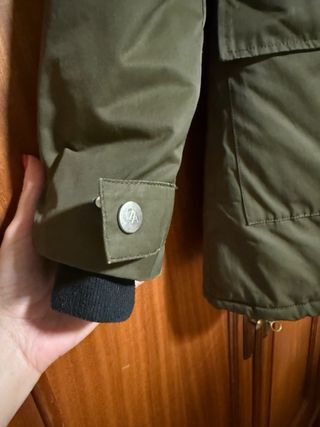 Parka Zara niña verde militar T.13-14 años
