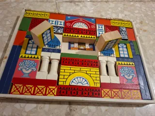 Juego de bloques de madera tipo Montessori