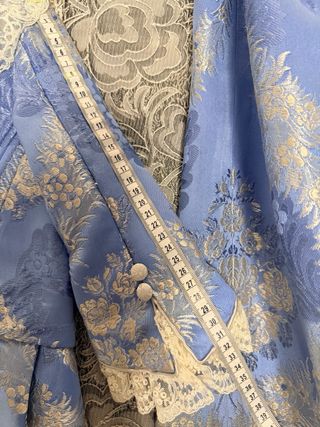 Vestido Fallera Niña Azul y plata.