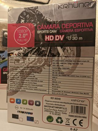 2 Cámaras Deportivas Full HD 1080p Krhuner