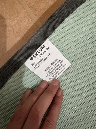 Alfombra Sklum Verde 170cm Impermeable