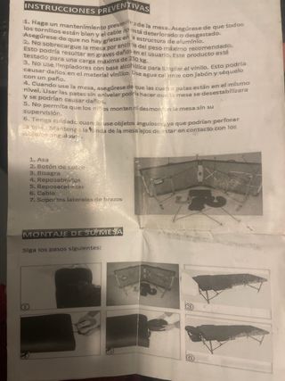 Camilla de dos cuerpos, con funda y accesorios