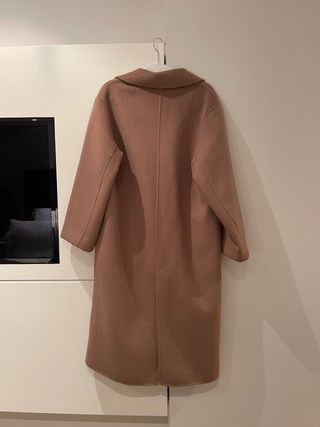 Abrigo lana Mango rosa nuevo