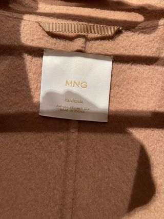 Abrigo lana Mango rosa nuevo