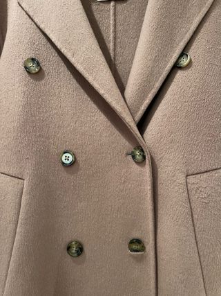 Abrigo lana Mango rosa nuevo