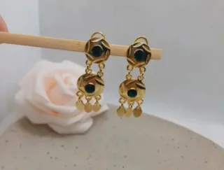 Pendientes Vintage Oro 18k Esmeraldas