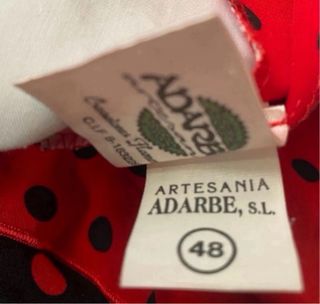 Vestido Gitana Rojo Lunares Talla 48