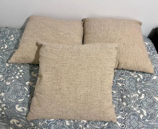 Set de 3 cojines grandes beige