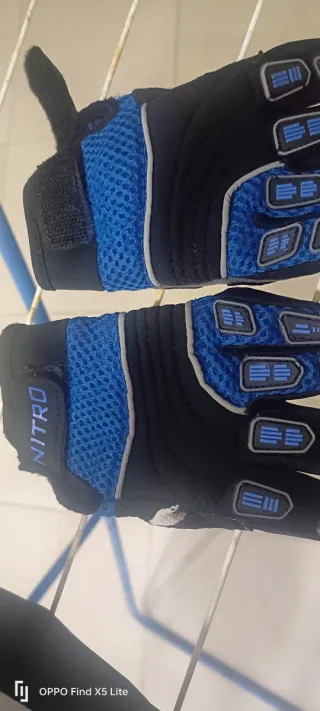 Traje de moto para niño Nitro Racing y guantes