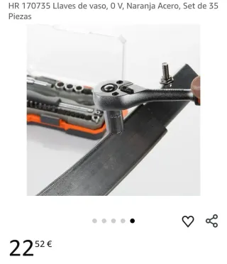 Juego de vasos 1/4 con carraca y puntas